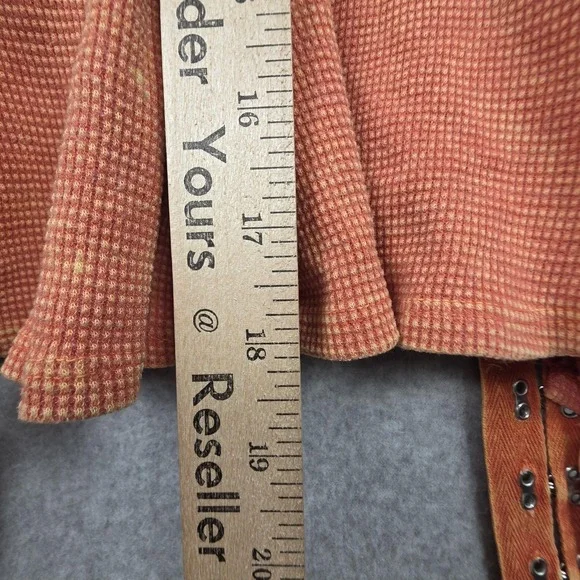 J.OUR Suspender Mini Dress Womens Small Orange Waffle Knit Hook Eye Straps - Picture 8 of 9